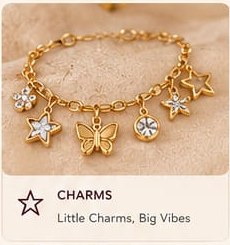 Charm bracelet with playful details