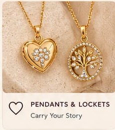 Gold pendants and lockets